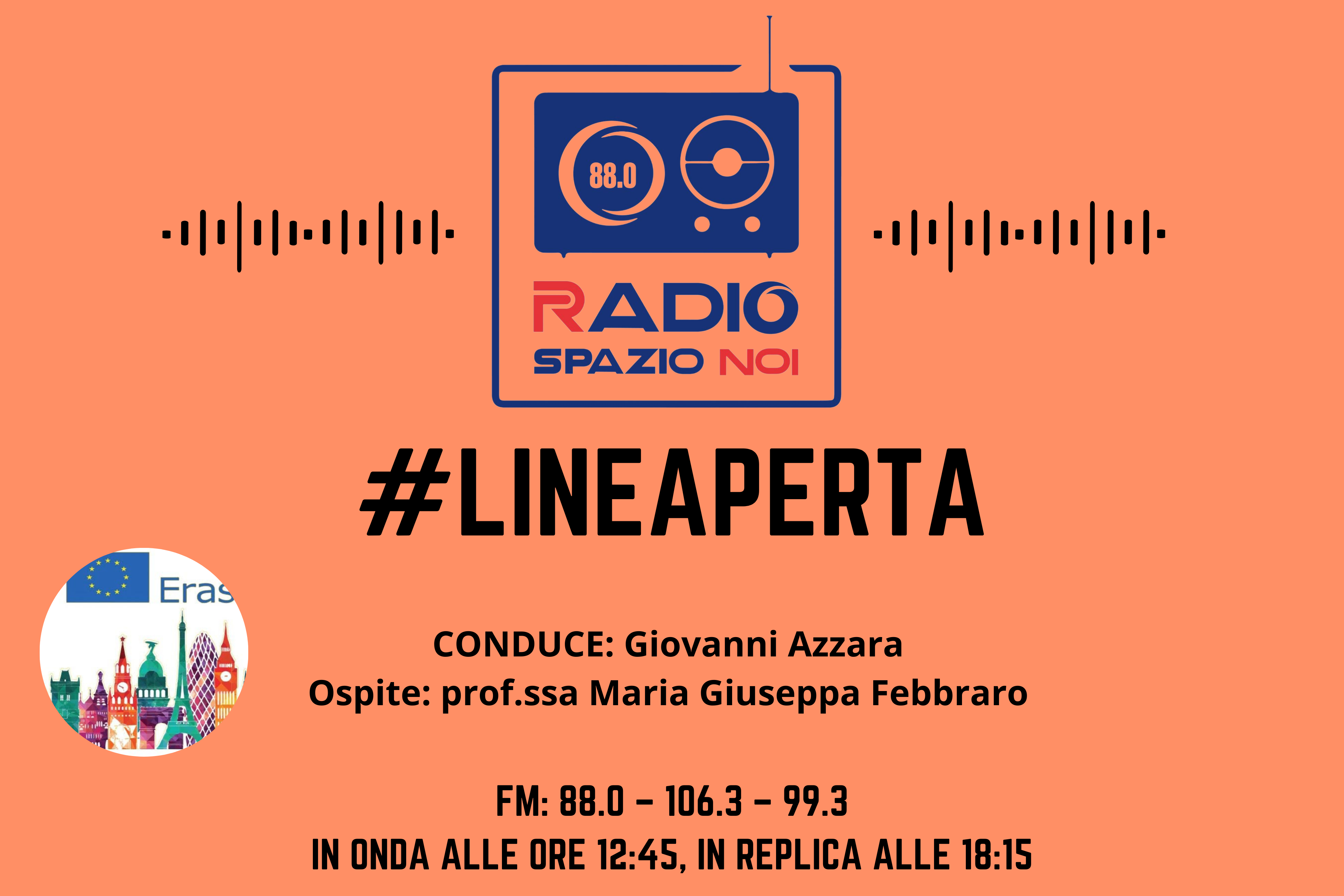 #radiospazionoi: Linea Aperta del 25 ottobre 2024, parliamo del progetto “Erasmus +” a Caccamo con la professoressa Maria Giuseppa Febbraro