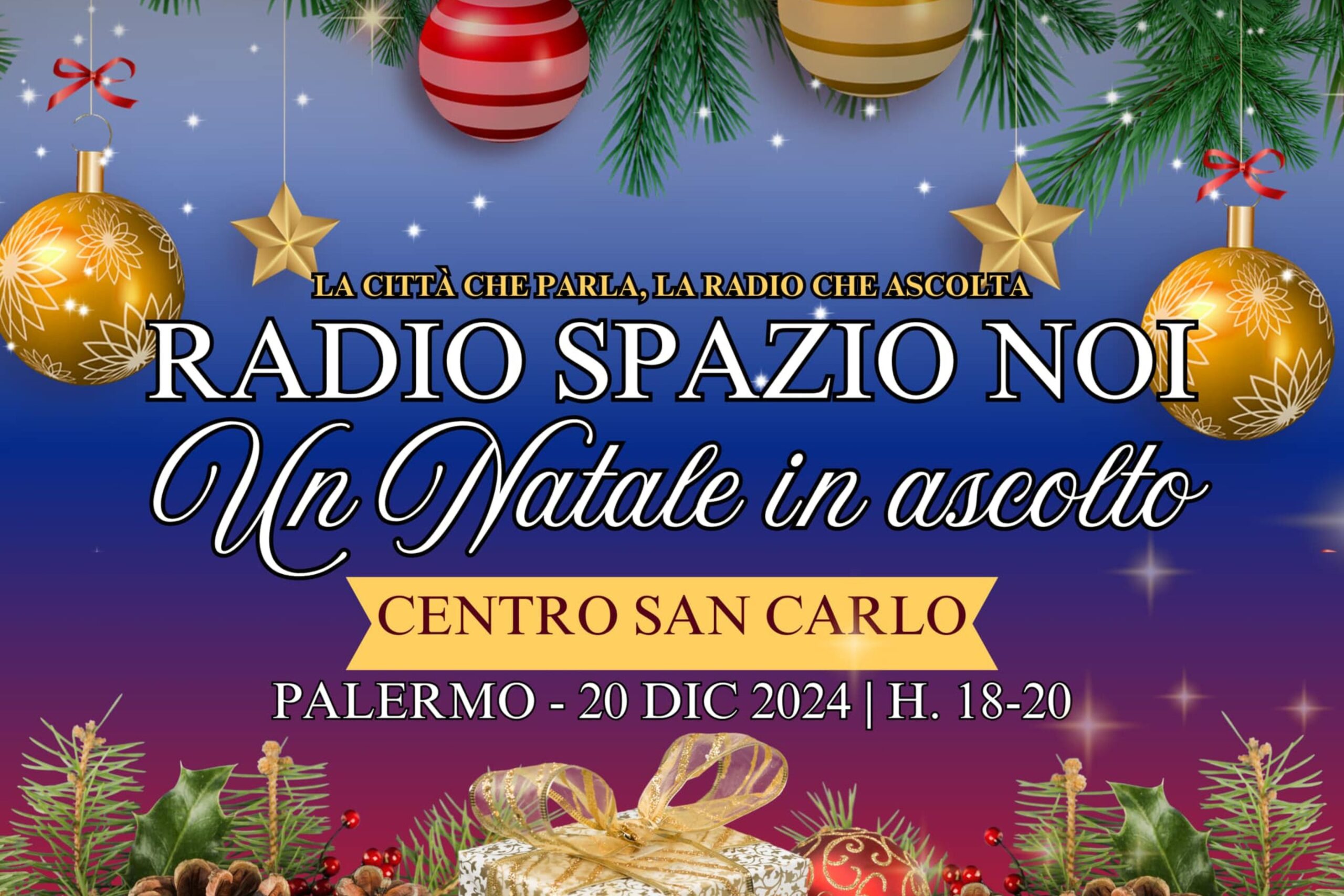 “Un Natale in ascolto”, Radio Spazio Noi trasmette la festa di Natale dal centro San Carlo a Palermo